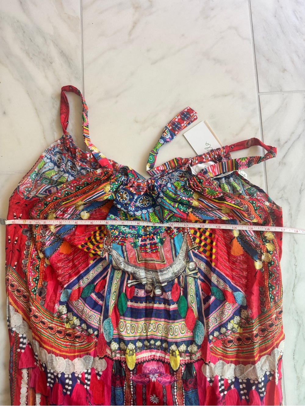 Camilla multicolored "Dance of the Flower H'Mong" tribal print dress - Picture 2 of 3